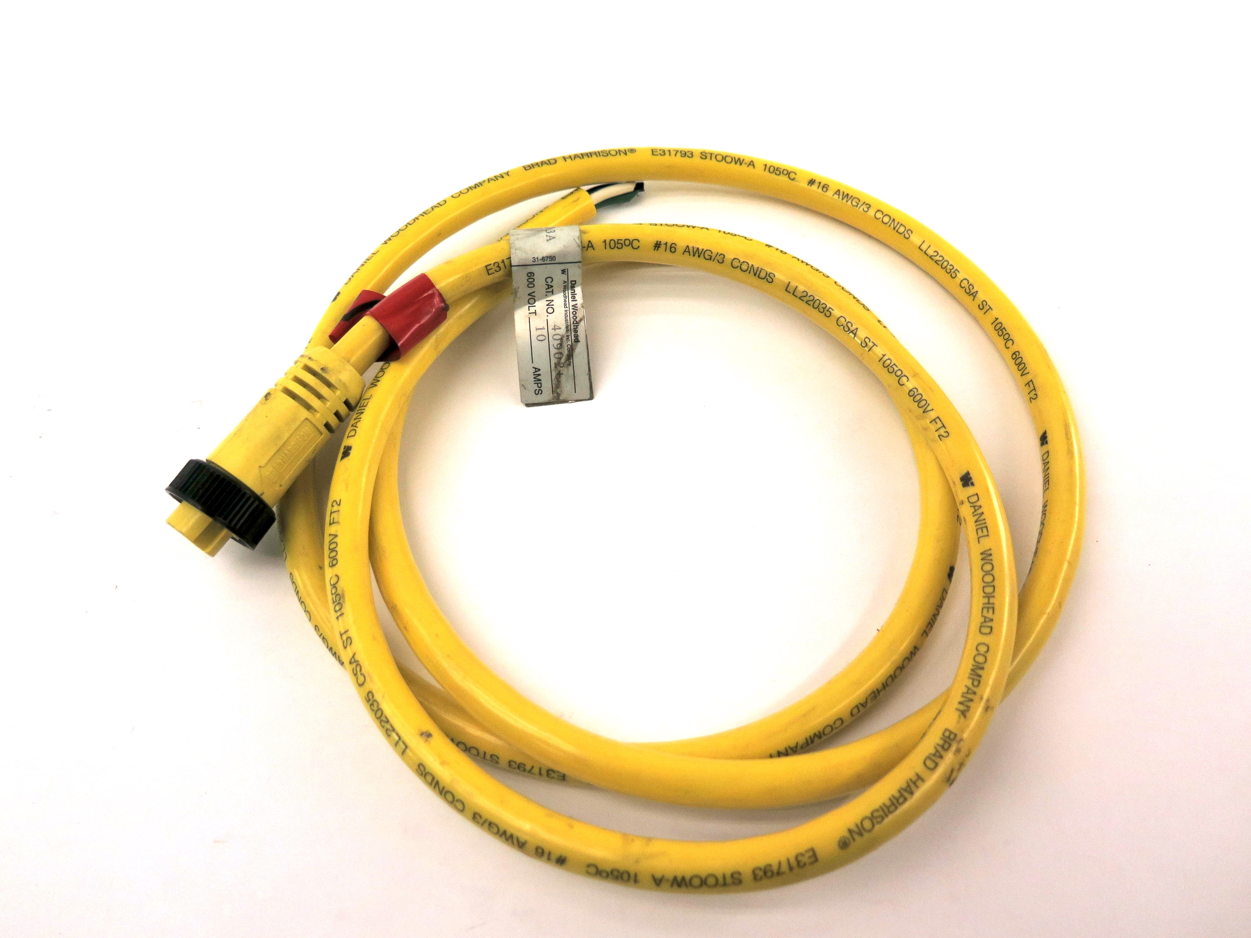 Brad Harrison WoodHead 40902+ Mini-Change Cordset 3P Female 16/3 awg 5' - Advance Operations