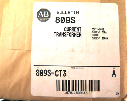 Allen-Bradley 809S-CT3 Series A Continuous Current Transformer - Advance Operations