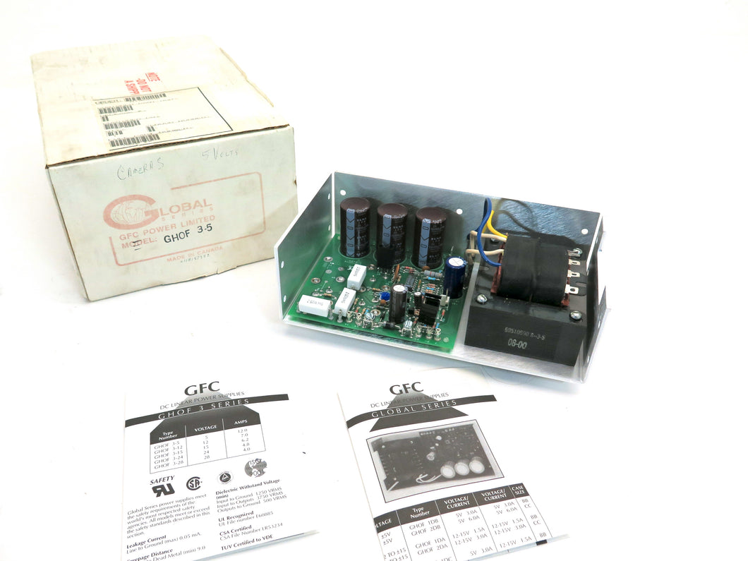 GFC GHOF-3-5 Power Supply In. 100/120/220/240VAC 50/60Hz - Advance Operations