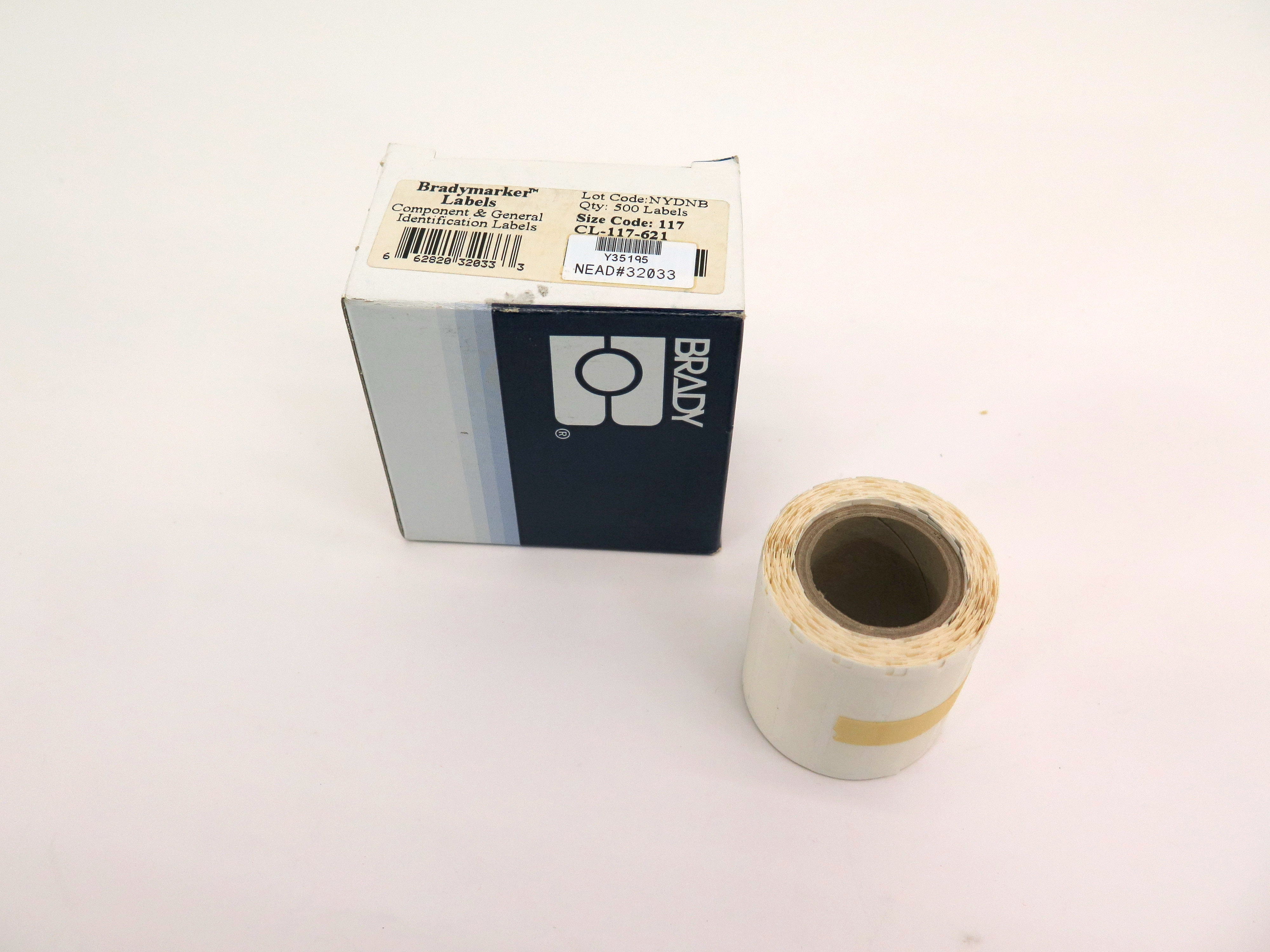 Bradymarker Labels CL-117-621 Size Code: 117 - Advance Operations