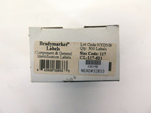 Load image into Gallery viewer, Bradymarker Labels CL-117-621 Size Code: 117 - Advance Operations
