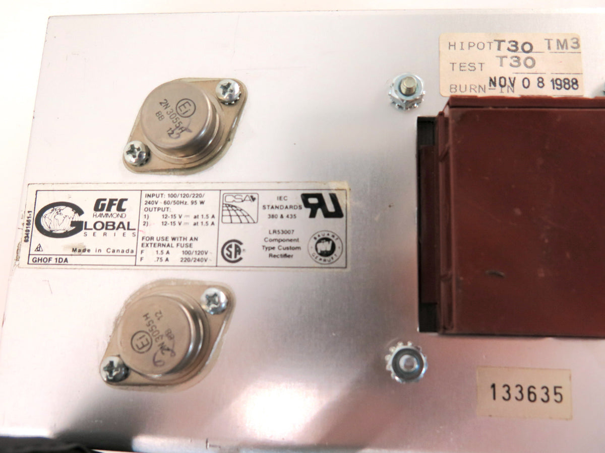 GFC Hammond Global Series GH0F 1DA Power Supply 100-240 Vac / 12-15 Vdc - Advance Operations