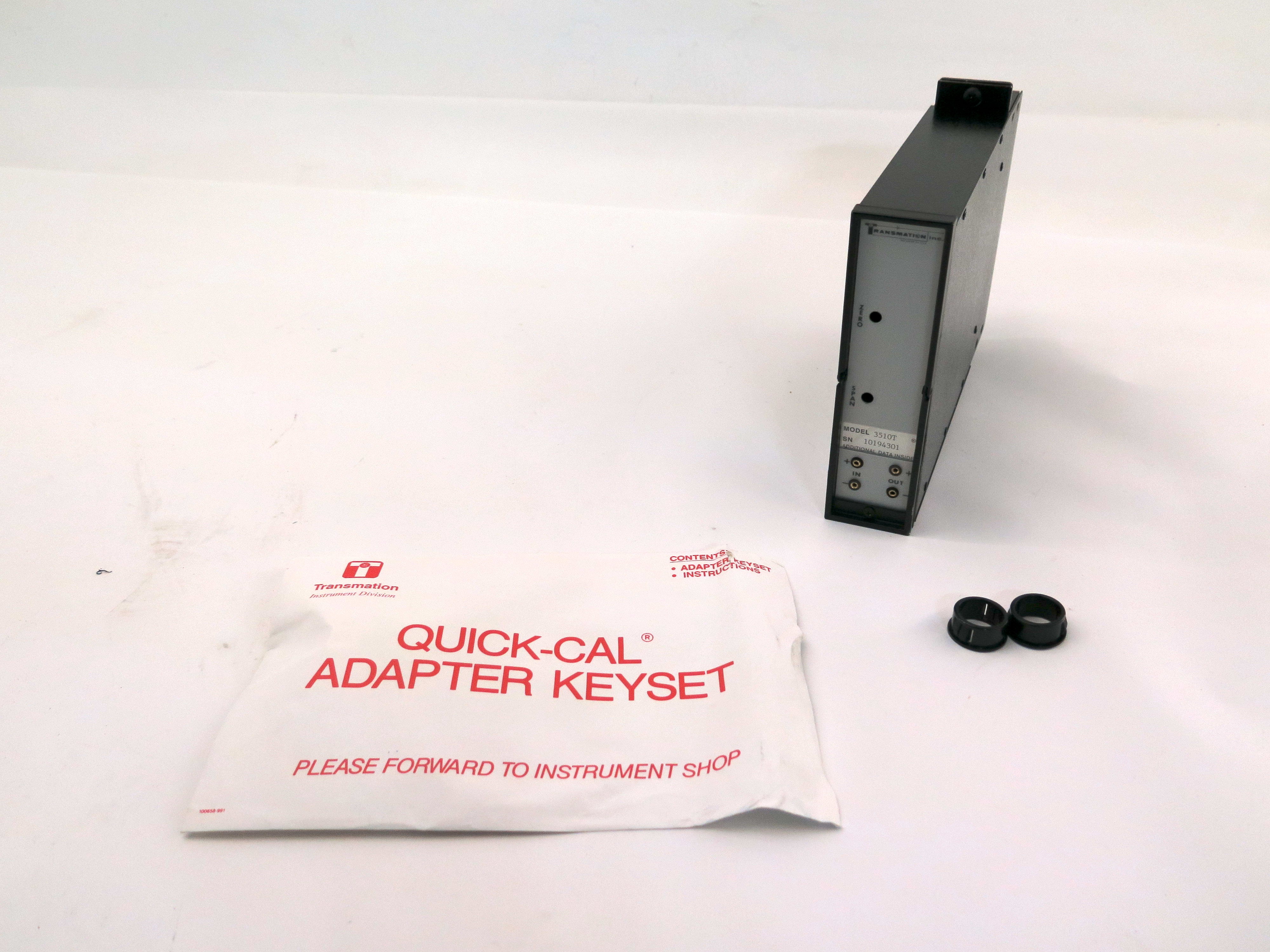 Transmation 3510TbCurrent Transmitter With Quick Cal Adapter Keyset - Advance Operations