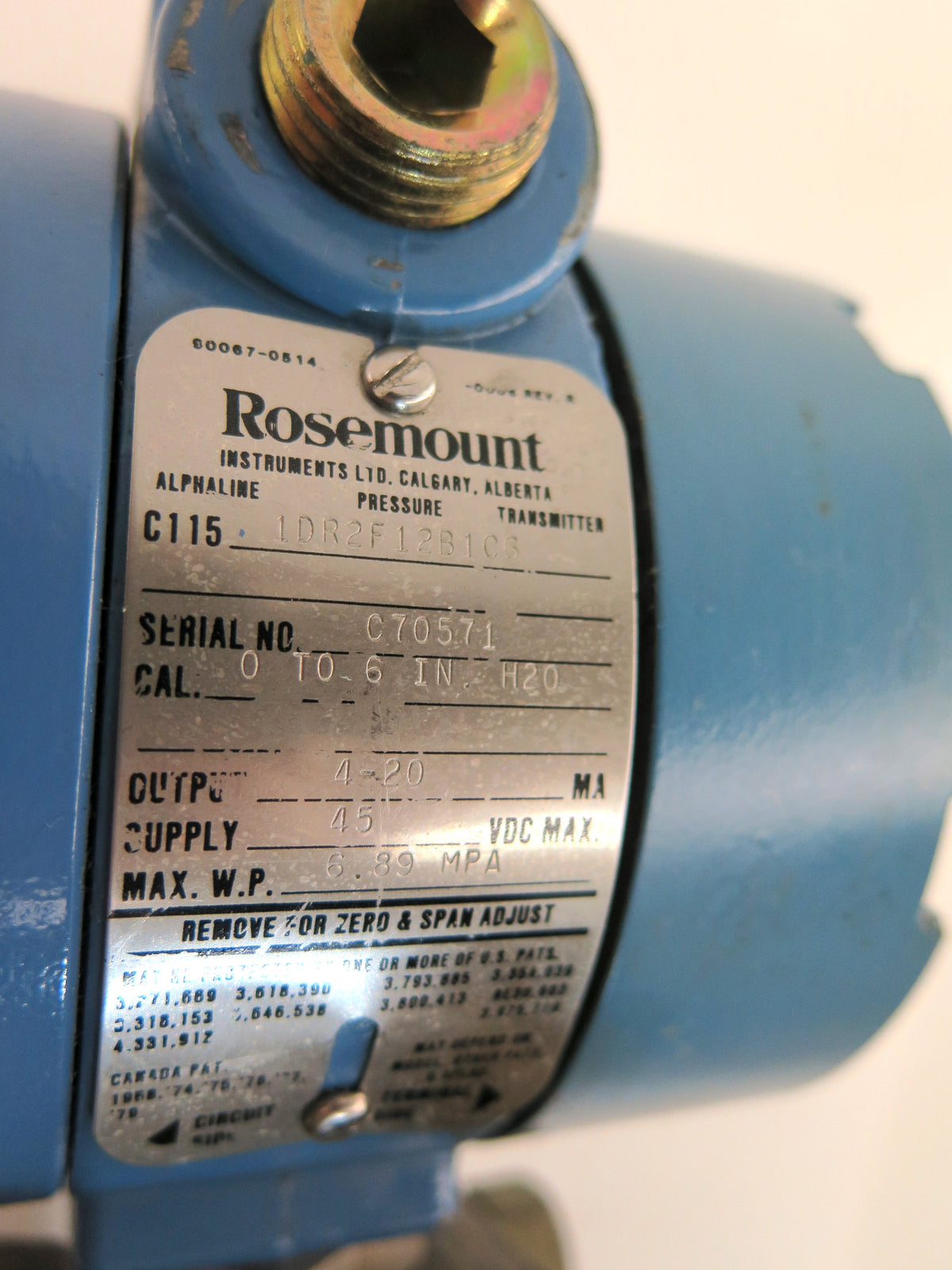 Rosemount C1151DR2F12B1C6 Alphaline Pressure Transmitter - Advance Operations