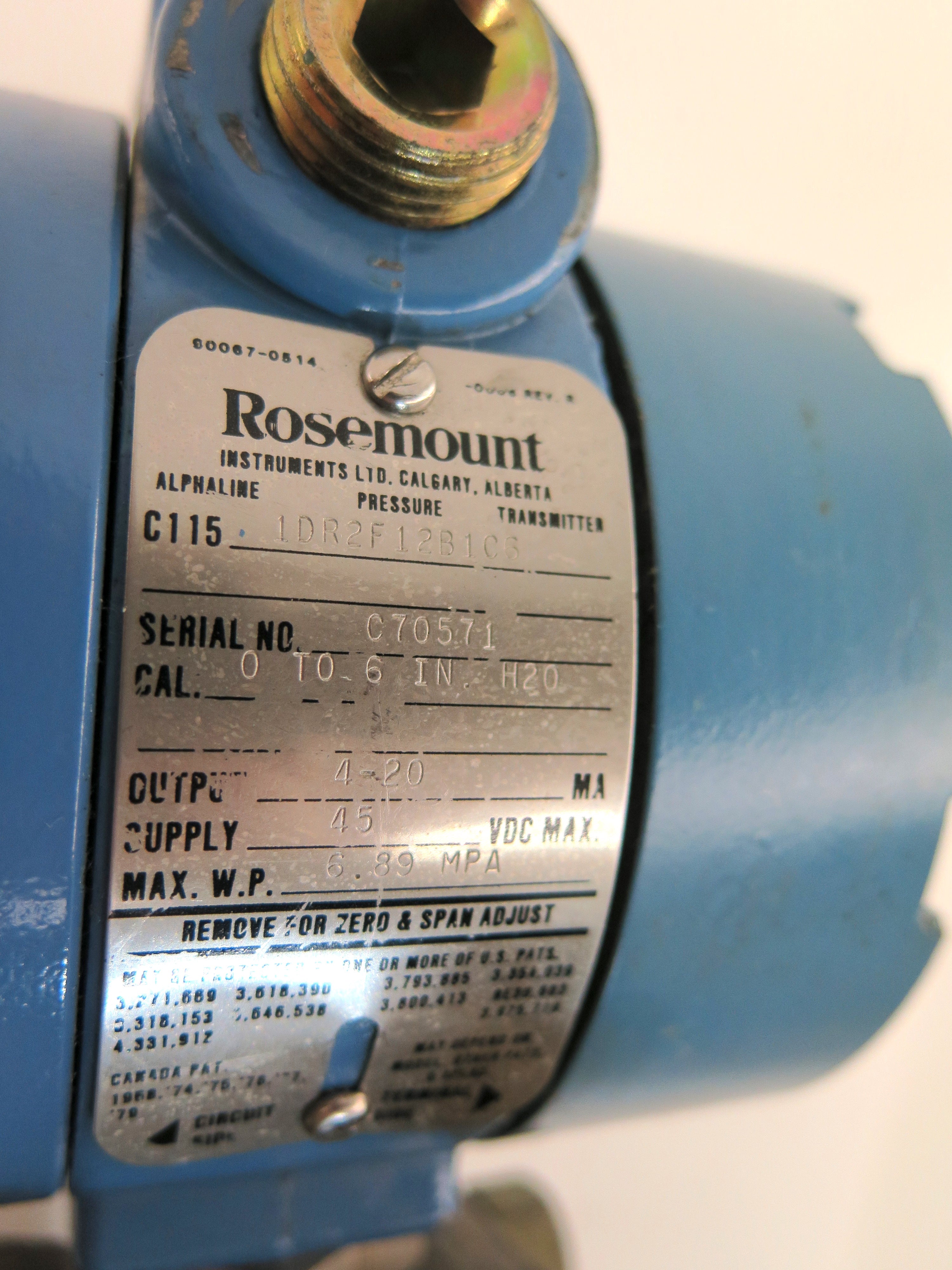 Rosemount C1151DR2F12B1C6 Alphaline Pressure Transmitter - Advance Operations