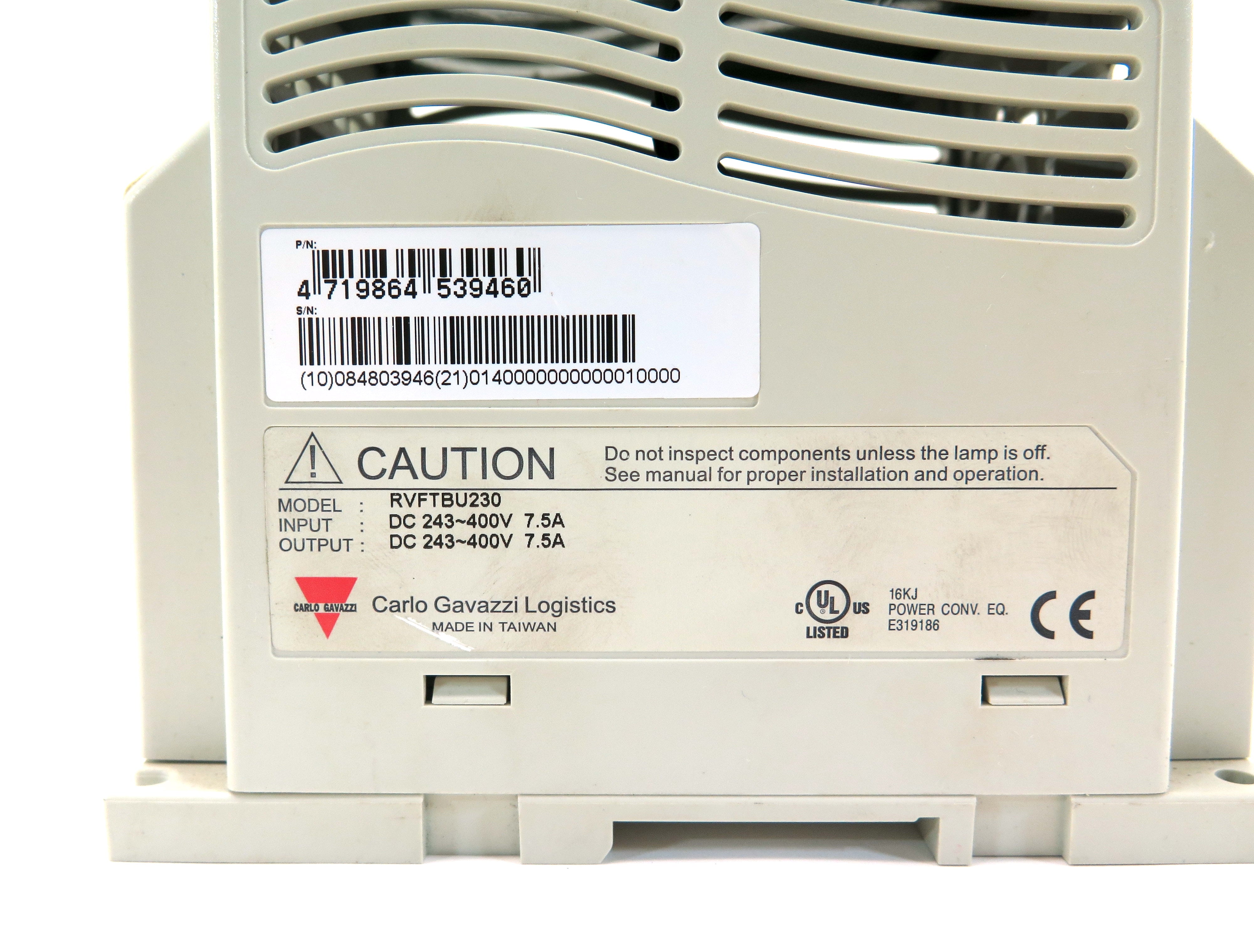 Carlo Gavazzi Variflex Braking Unit RVFTBU230 Input/Output DC243-400V 7.5A - Advance Operations