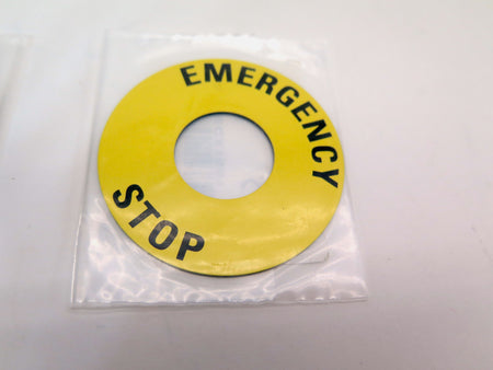 Automation Direct ECX1651 Stop Legend Plate/Sticker  LOT OF 4 - Advance Operations