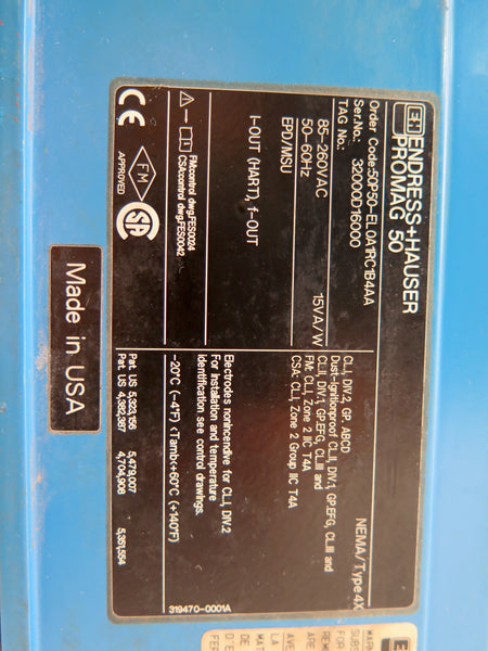Endress+Hauser Promag 50 Transmitter 50P50-EL0A1RC1B4AA - Advance Operations