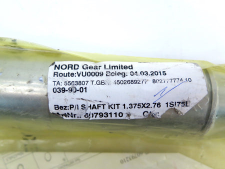 Nord Gear Stainless Steel 1SI75L FLEXBLOC® SHAFT KIT 60793110 - Advance Operations