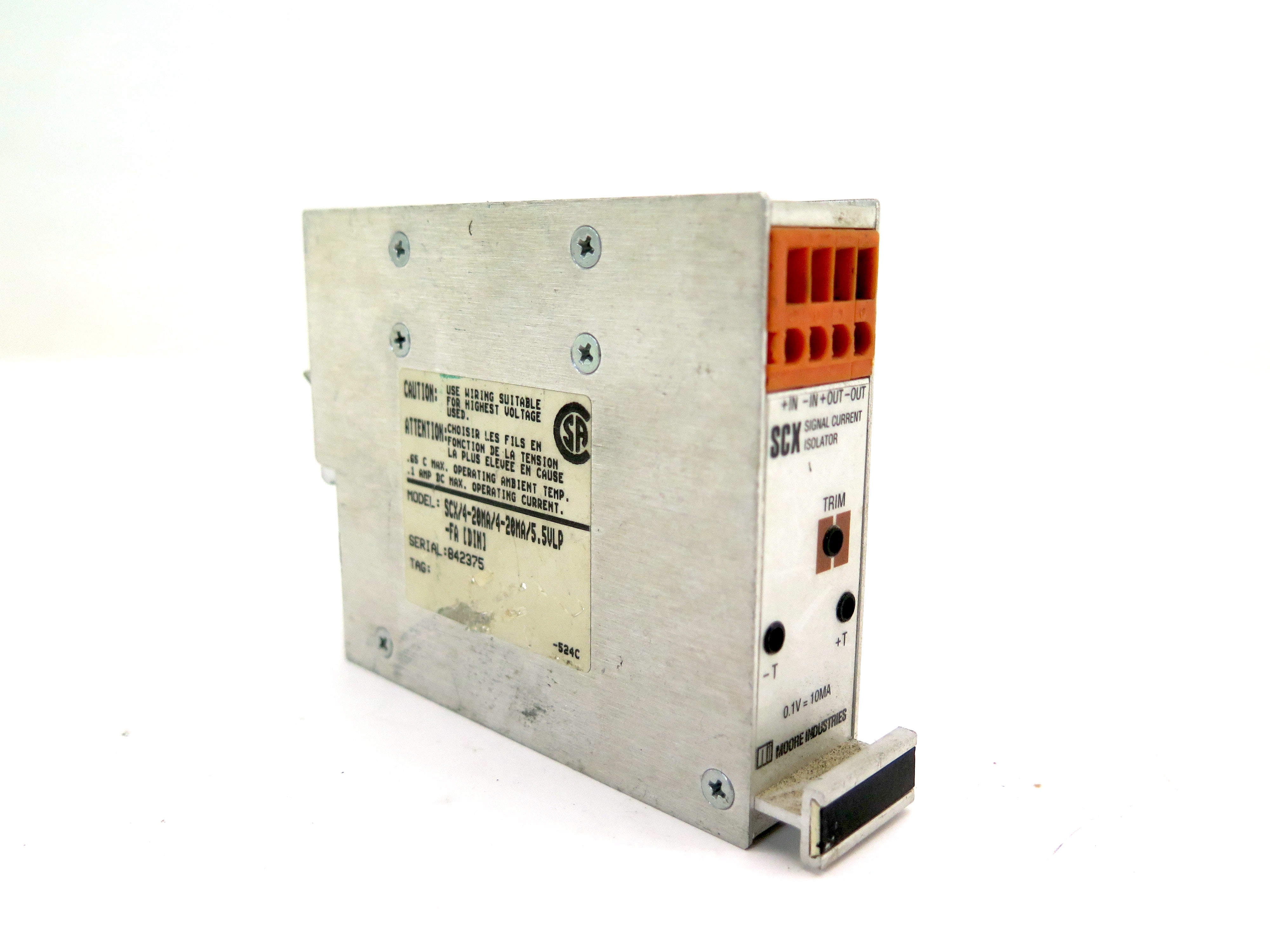 Moore Industries Signal Current Isolator SCX/4-20MA/4-20MA/5,5VLP - Advance Operations