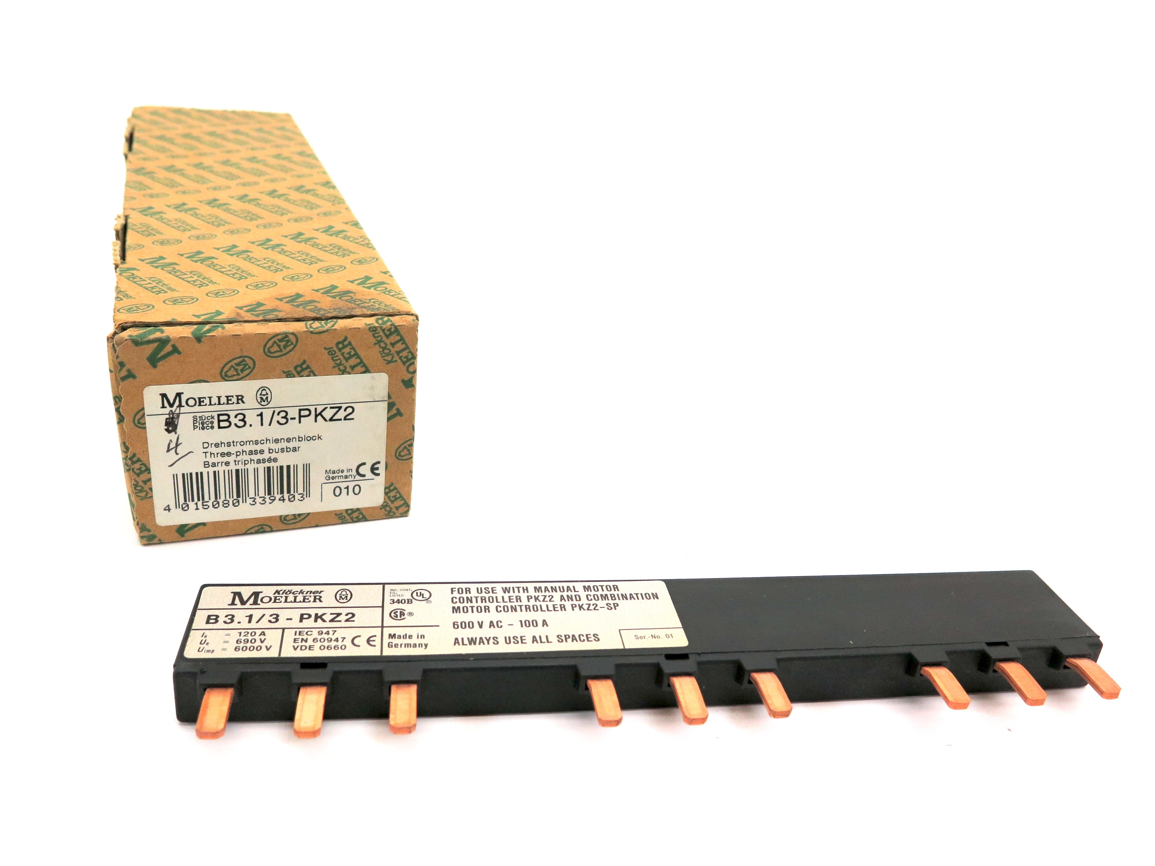 Klockner Moeller B3.1/3-PKZ2 Buss Controller 600Vac - Advance Operations