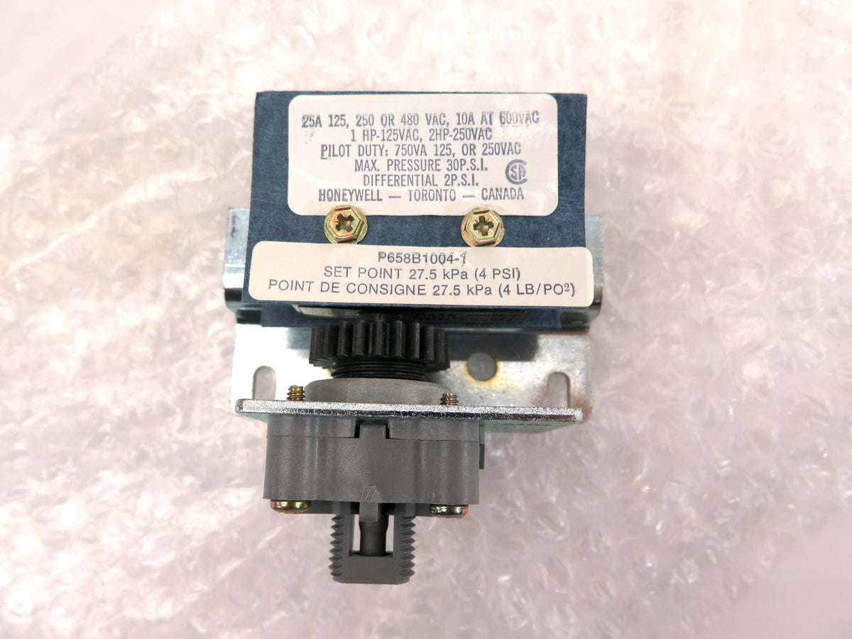 Honeywell P658B 1004 Pressure Switch 25A 125-250-480Vac Set Pint 4 PSI New - Advance Operations
