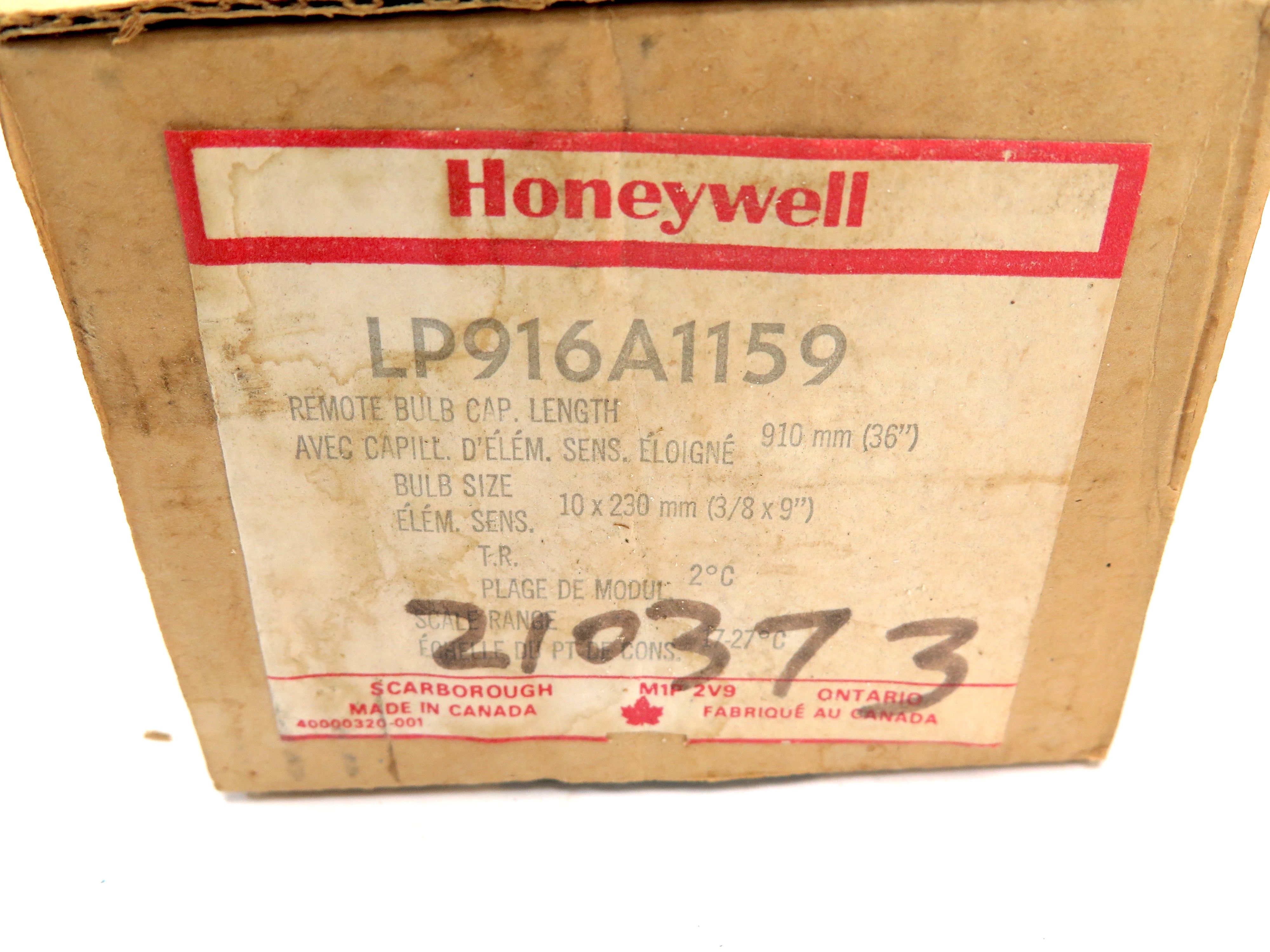 Honeywell LP916A1159 Remote Bulb Thermostat - Advance Operations