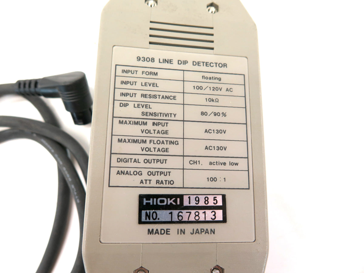 Hioki 9308 Line Dip Detector - Advance Operations
