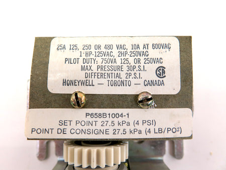 Honeywell P658B1004-1 Electric/Pneumatic Switch 27.5 KPA Set Point 4Psi SER 81 - Advance Operations