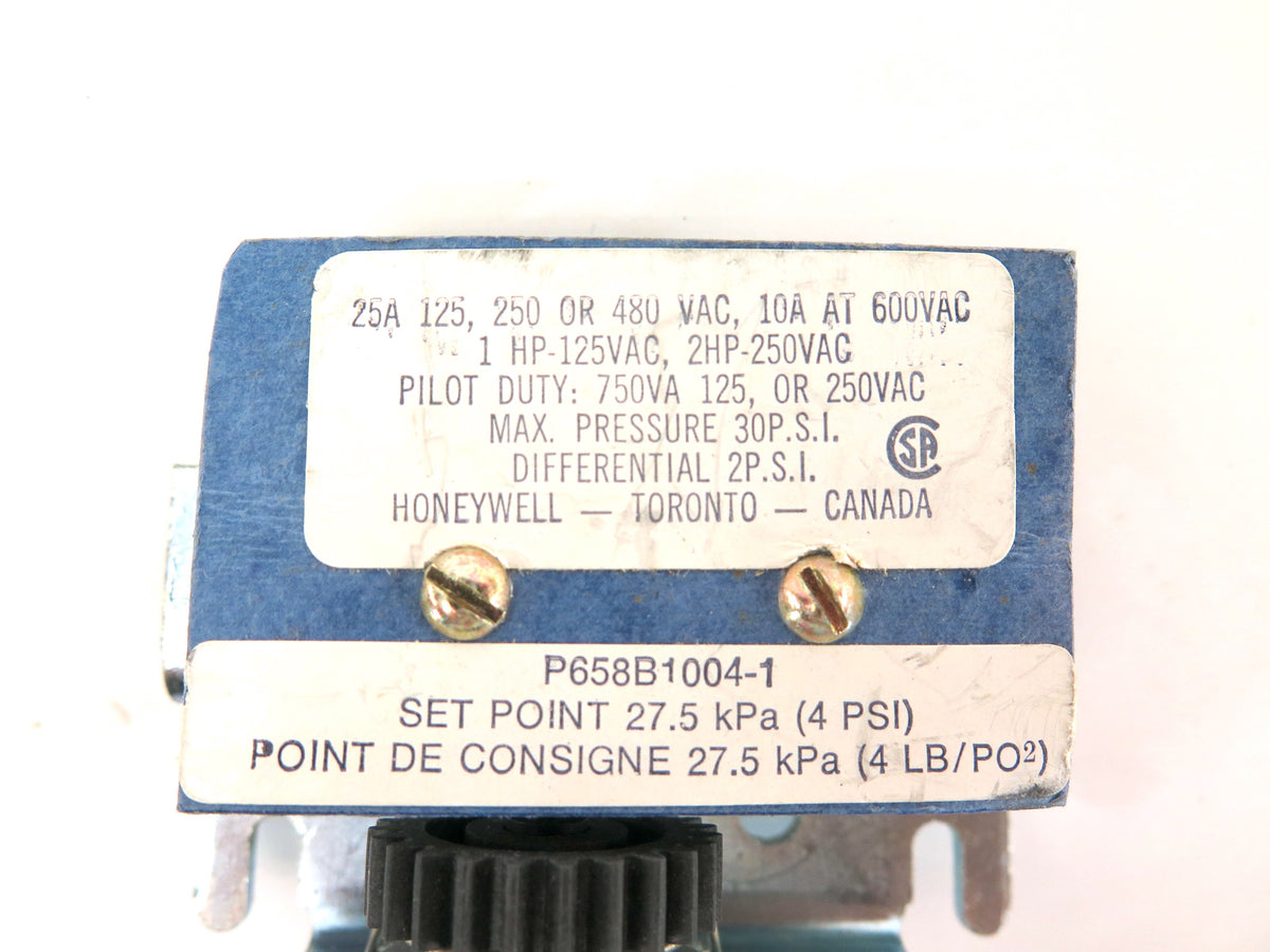 Honeywell P658B1004-1 Electric/Pneumatic Switch 27.5 KPA Set Point 4Psi SER 85 - Advance Operations