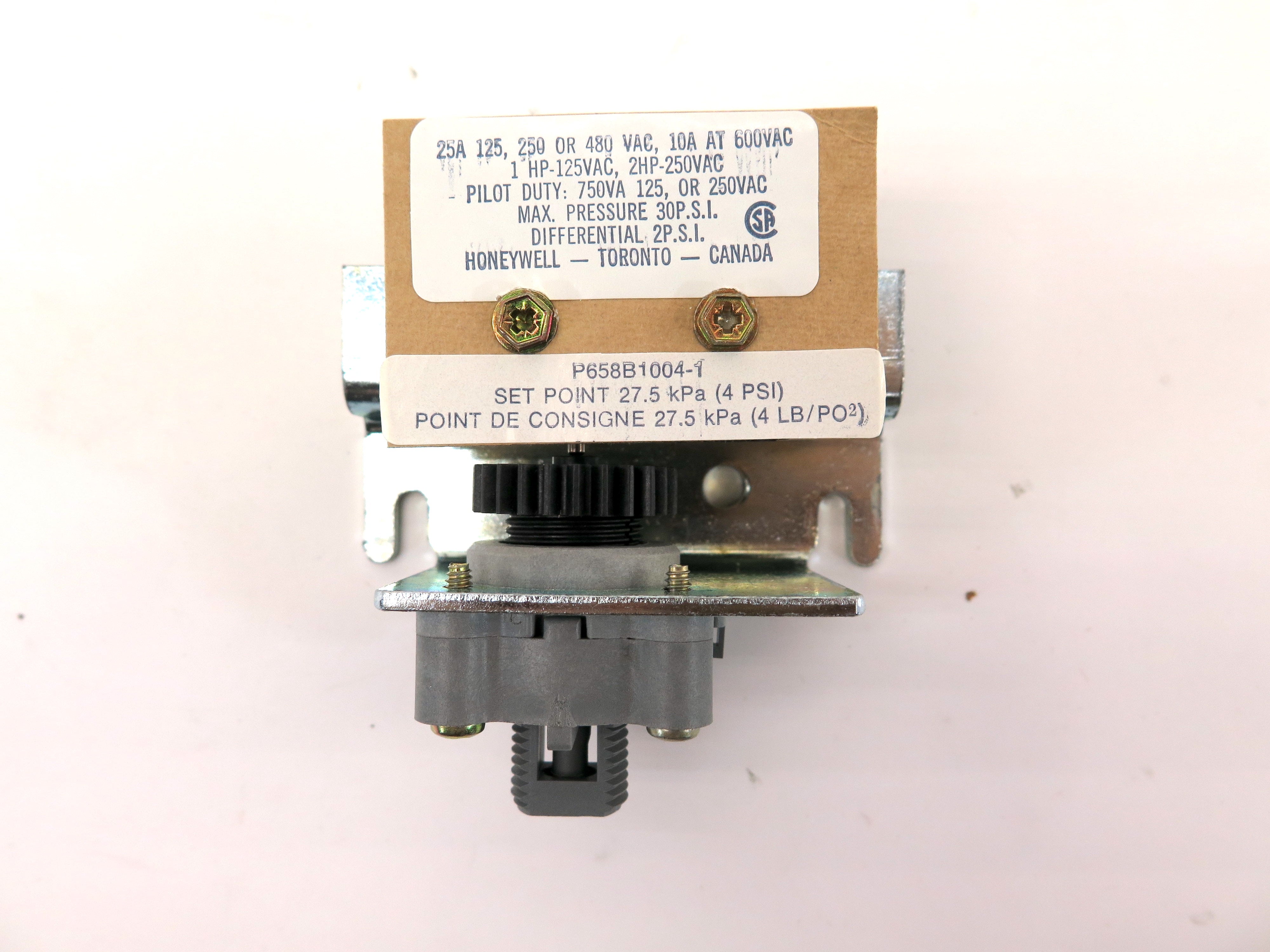 Honeywell P658B1004-1 Electric/Pneumatic Switch 27.5 KPA Set Point 4Psi SER BN - Advance Operations