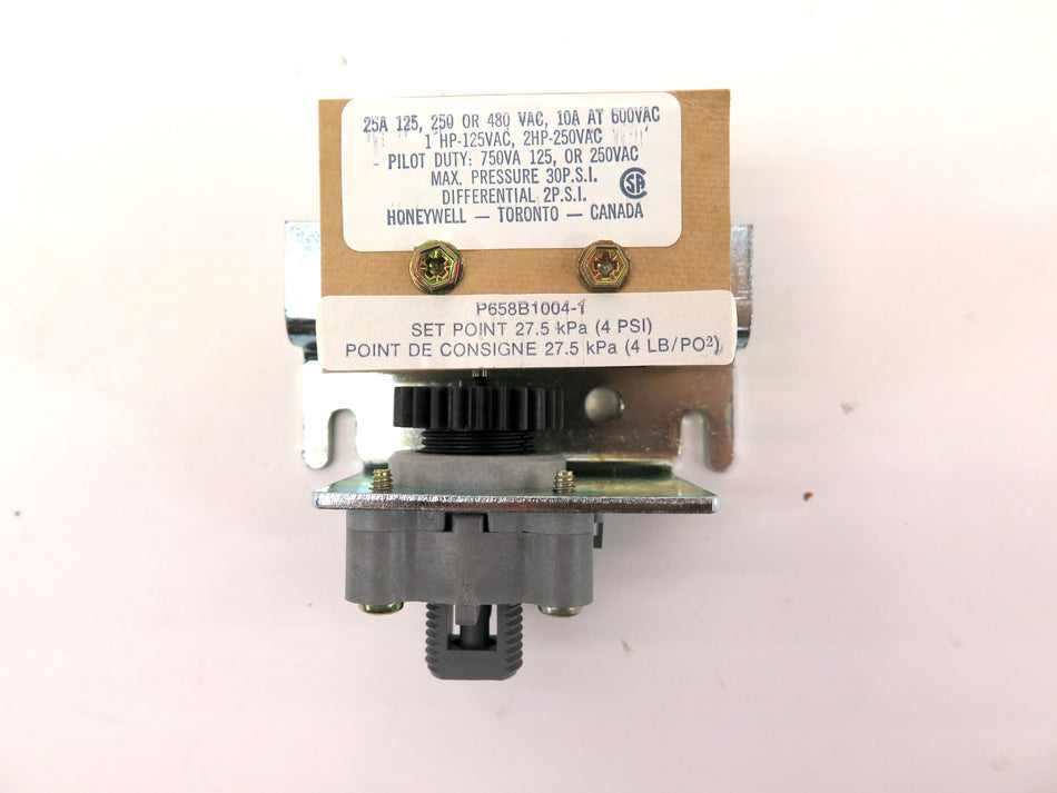 Honeywell P658B1004-1 Electric/Pneumatic Switch 27.5 KPA Set Point 4Psi SER BN - Advance Operations
