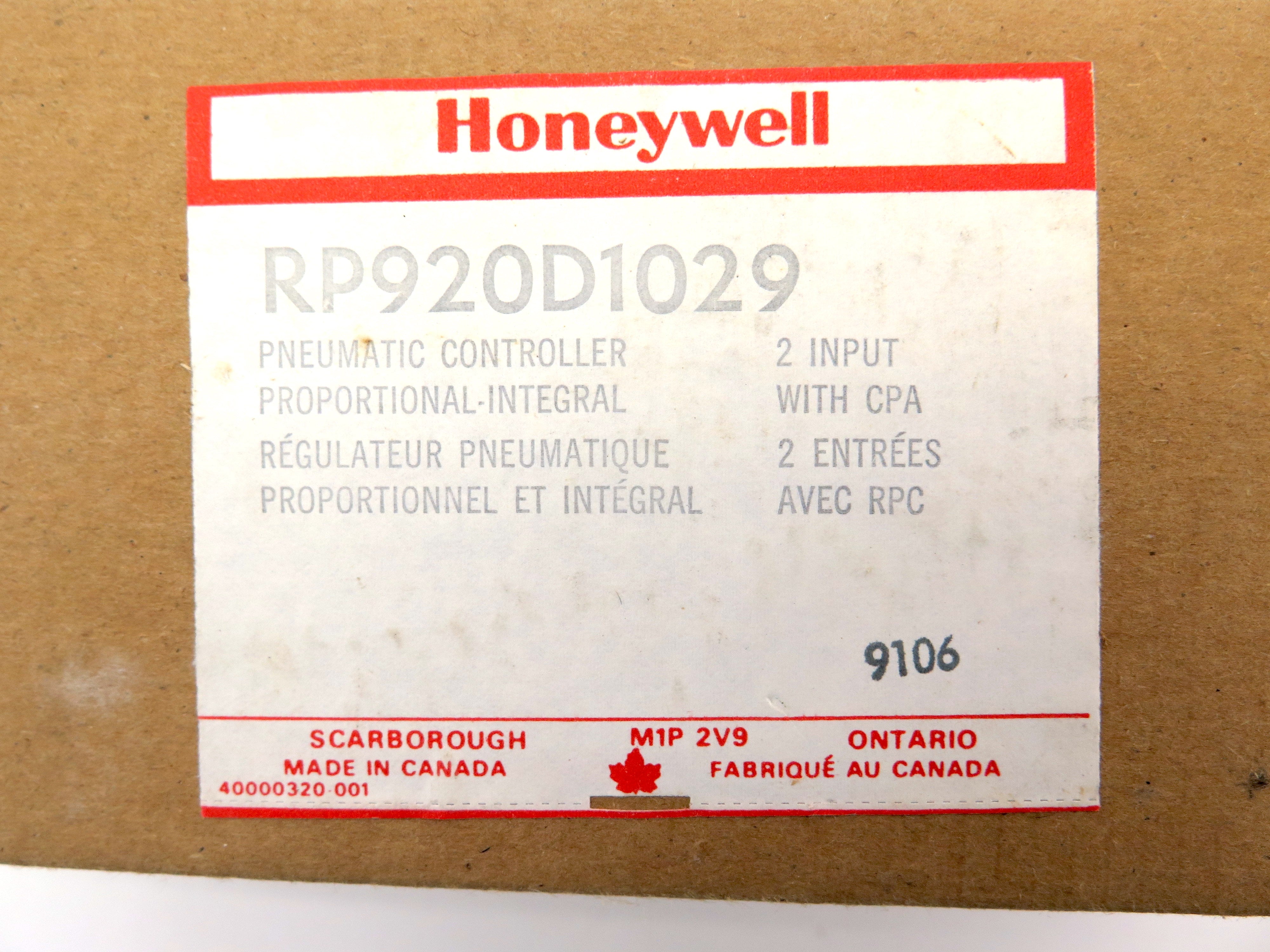 Honeywell RP920D1029 Pneumatic Controller Proportional Integral - Advance Operations