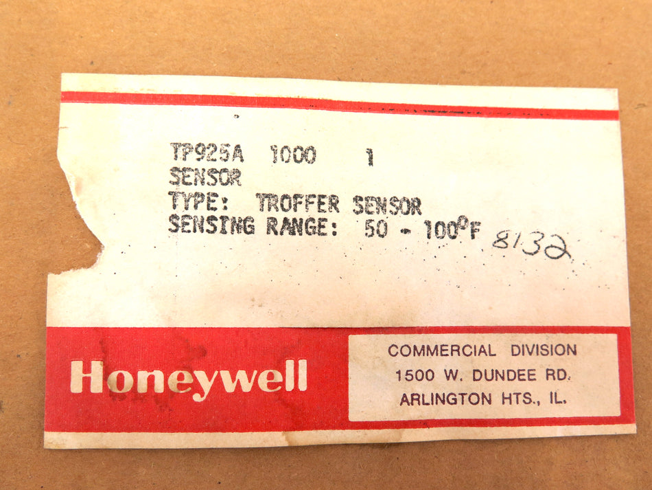 Honeywell TP925A 1000 Troffer Sensor 50-100°F - Advance Operations