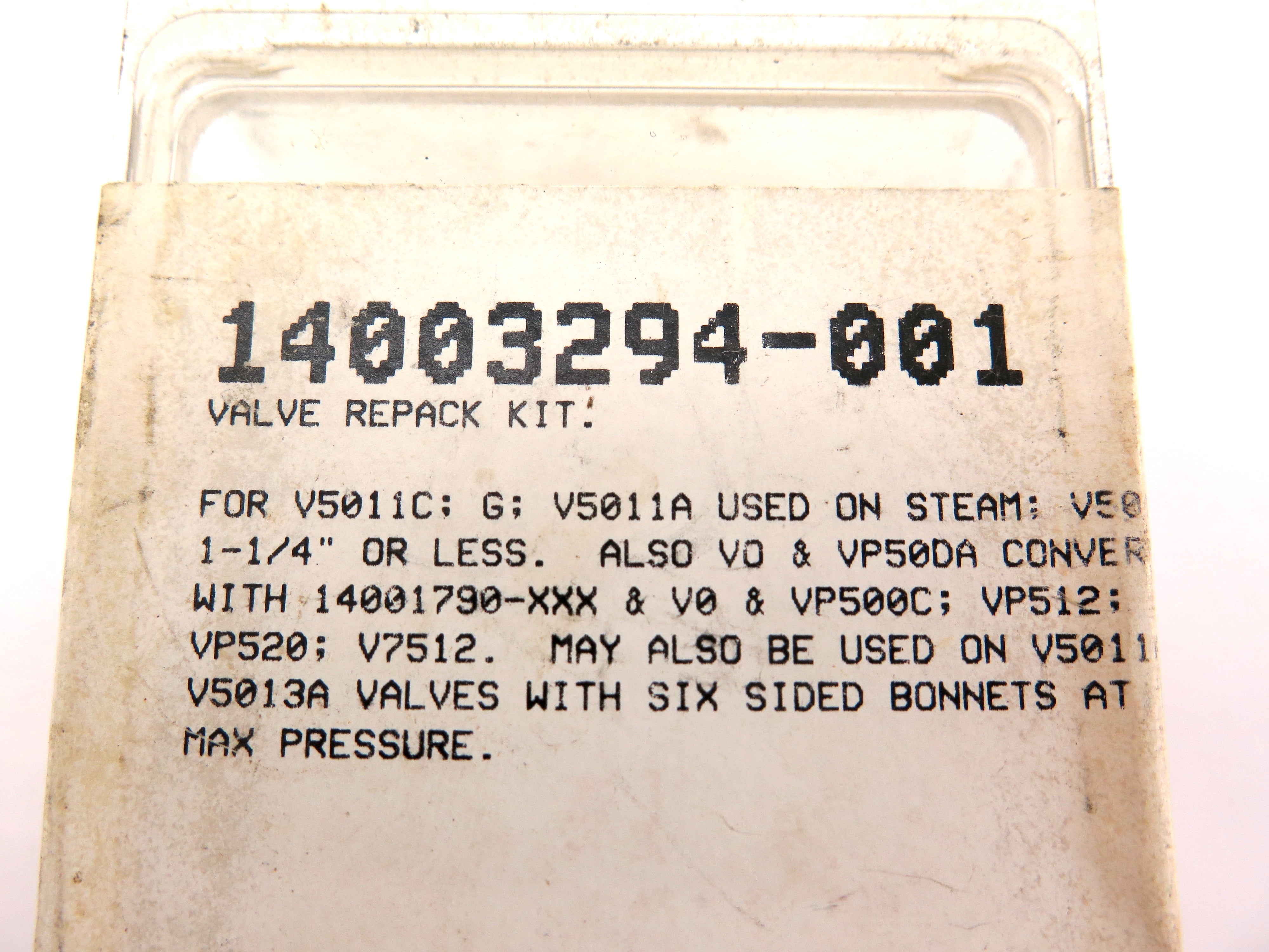 Honeywell 14003294 Valve Repair Kit - Advance Operations