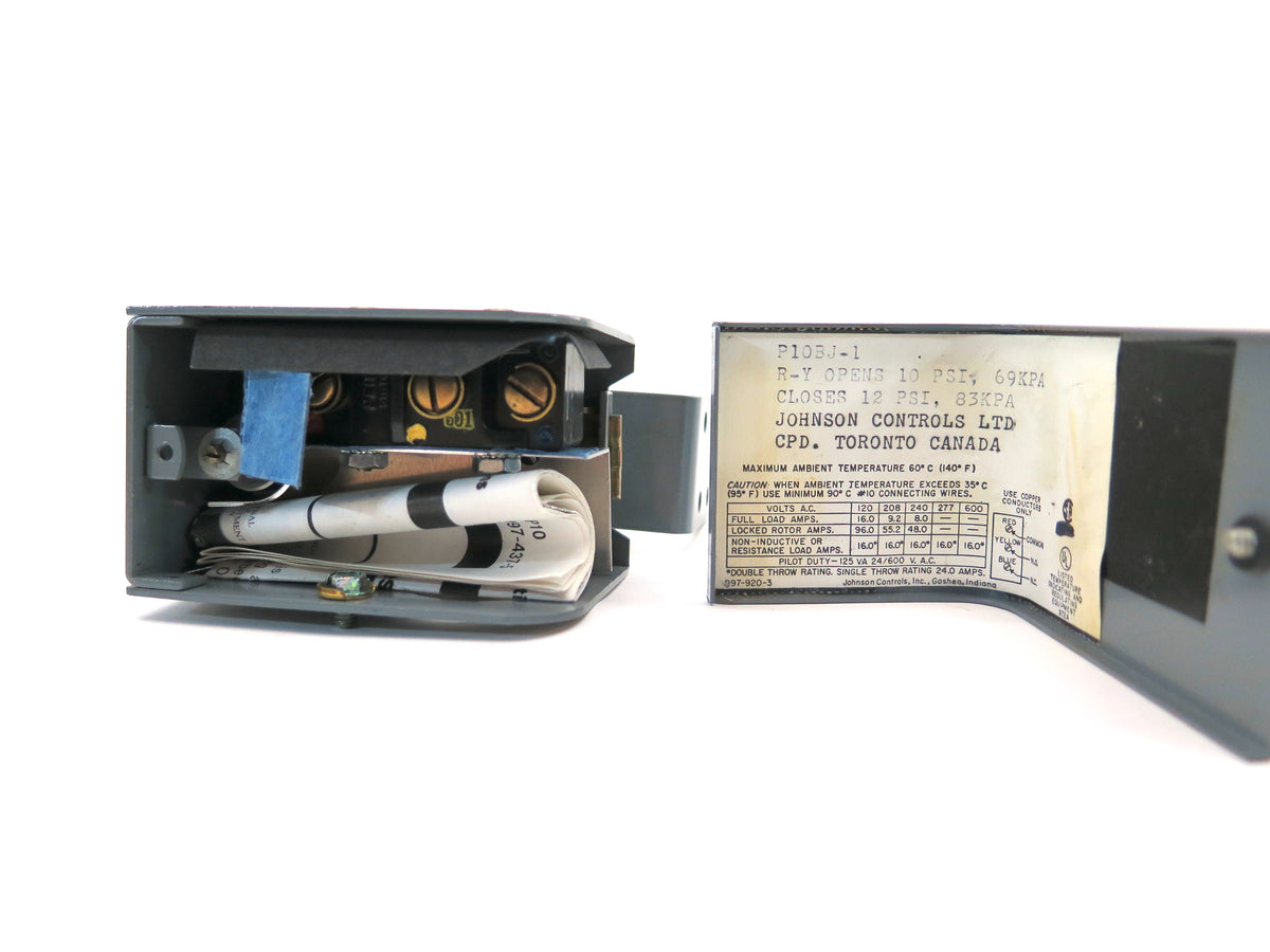 Penn/Johnson Controls P10BJ-1 R-Y OPENS 10 PSI 69KPA Closes 12PSI 83KPA - Advance Operations