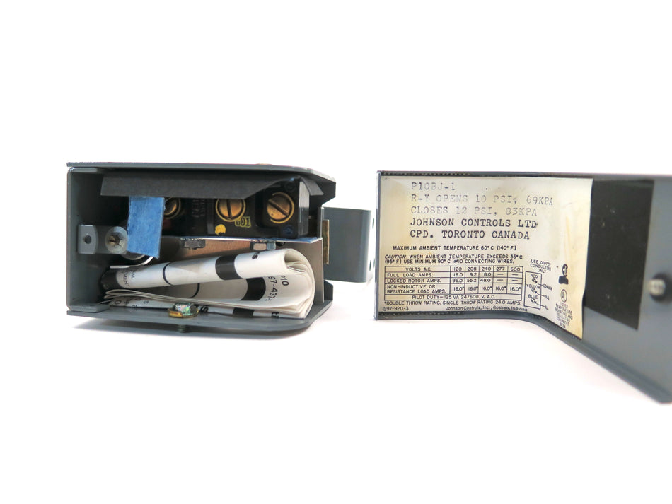 Penn/Johnson Controls P10BJ-1 R-Y OPENS 10 PSI 69KPA Closes 12PSI 83KPA - Advance Operations
