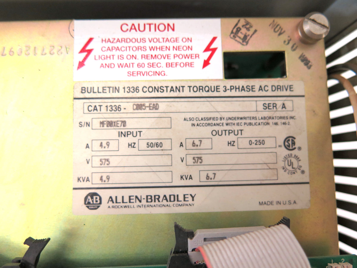 Allen-Bradley 1336-C005-EAD Constant Torque 3 Phase AC Drive - Advance Operations