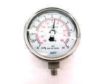Load image into Gallery viewer, Wika 4&quot; NACE Sour Gas Service Gauge Range 0-60 PSI 0-400 kPa Liquid Filled - Advance Operations
