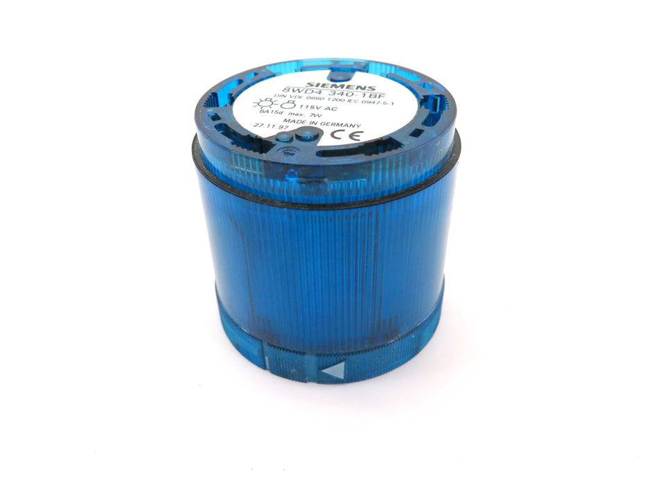 Siemens 8WD4 340-1BF BLUE Light Element 115Vac - Advance Operations