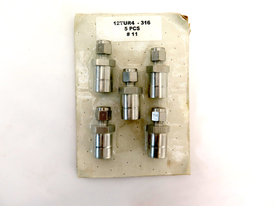 Parker / Solar Certified 12TUR4-316 1/4" x 1/2 " Reducer Tube SS-400-R-8 5PCS - Advance Operations