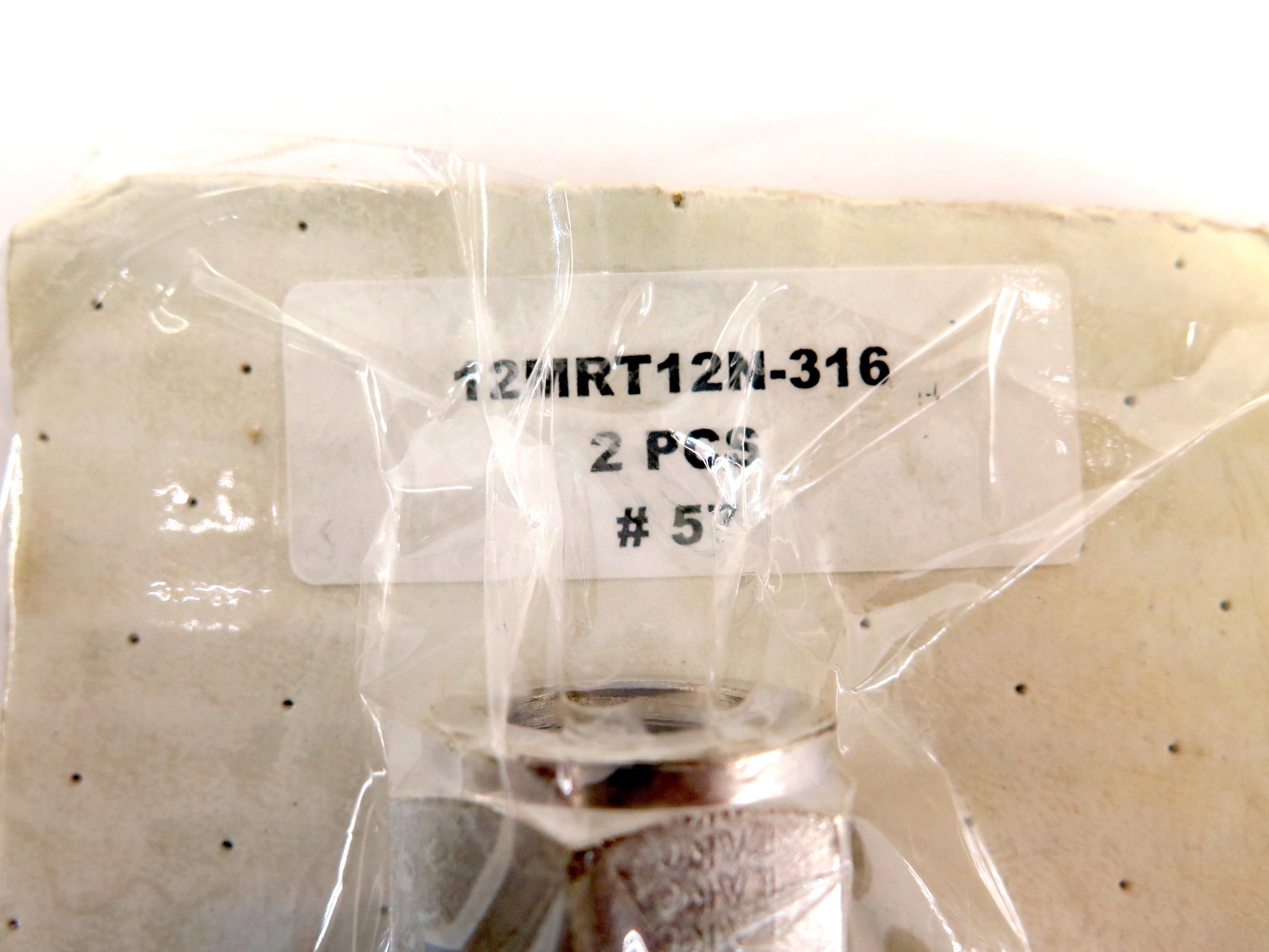 Parker / Solar Certified 12MRT12N-316 Stainless Steel Pipe tee LOT OF 2 - Advance Operations