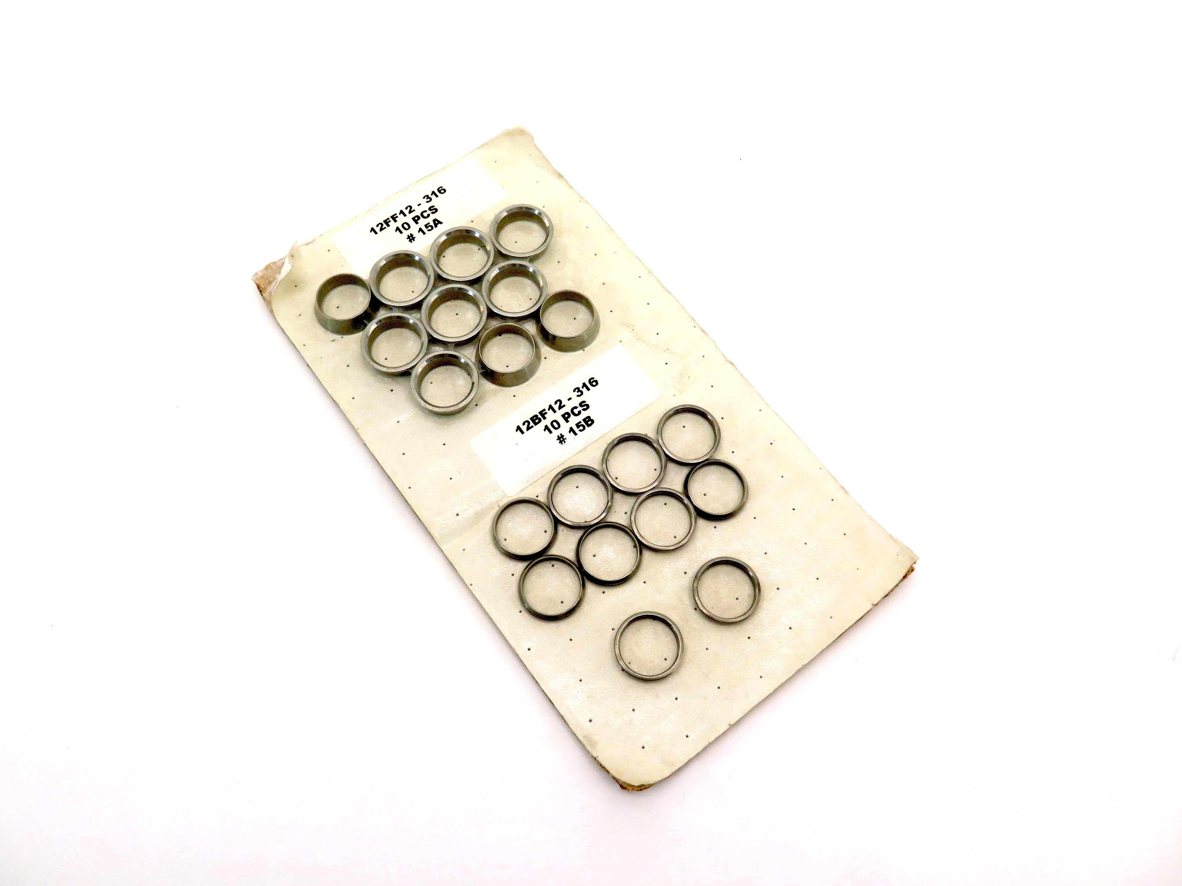 Parker / Solar Certified 12FF12-316 And 12BF12-316 Front Ferrule 10 PCS - Advance Operations