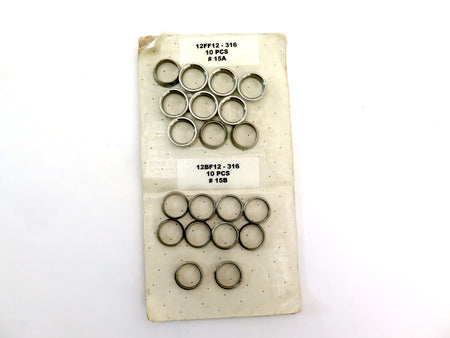 Parker / Solar Certified 12FF12-316 And 12BF12-316 Front Ferrule 10 PCS - Advance Operations