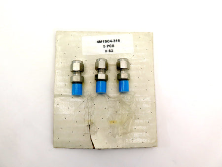 Parker 4M1SC4-316 Stainless Steel SAE Male Straight 1/4" Connector LOT OF 3 - Advance Operations