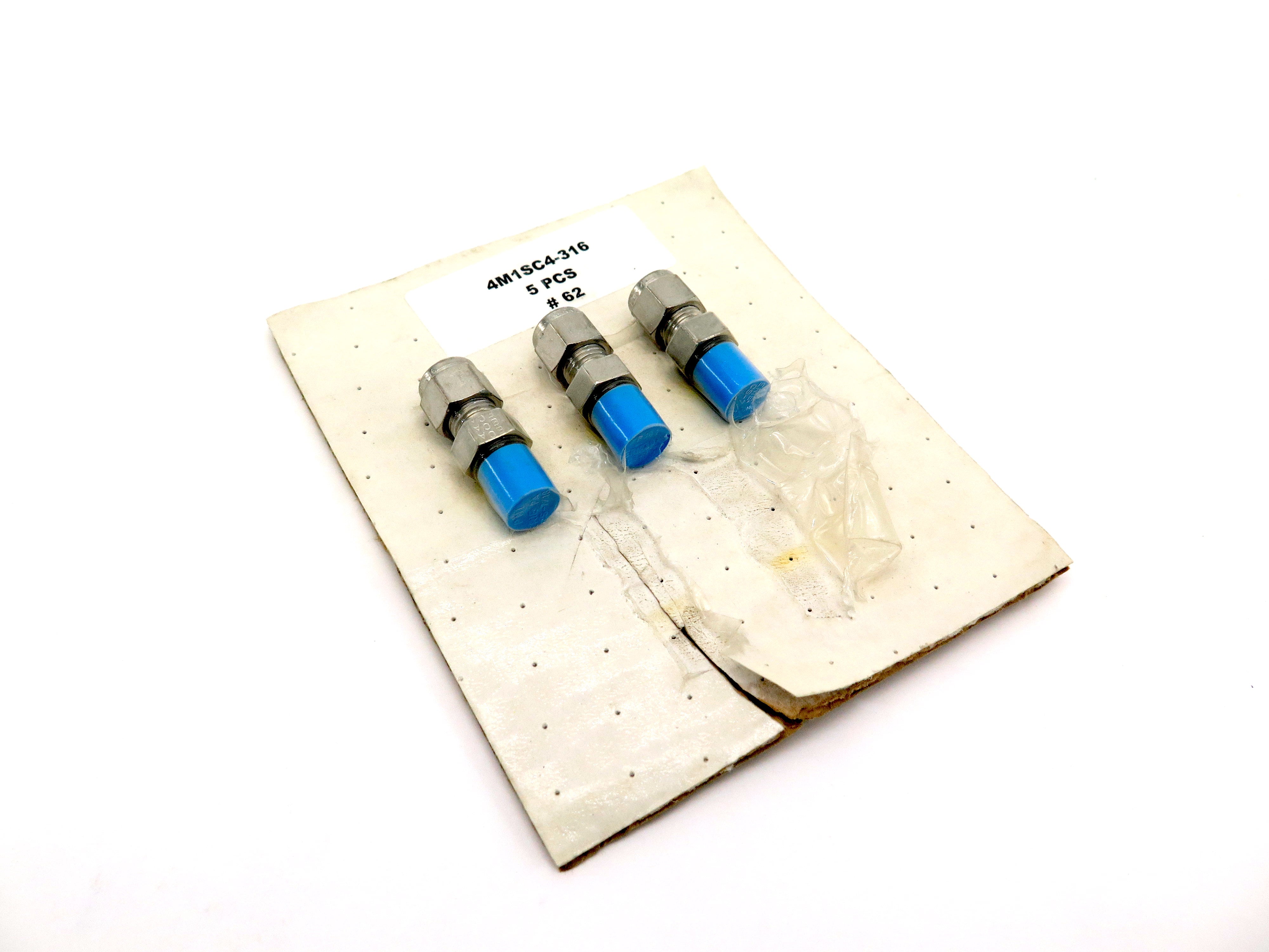 Parker 4M1SC4-316 Stainless Steel SAE Male Straight 1/4" Connector LOT OF 3 - Advance Operations