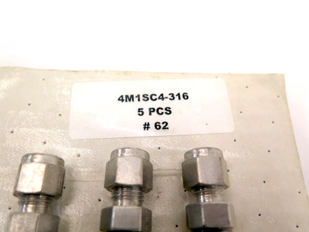 Parker 4M1SC4-316 Stainless Steel SAE Male Straight 1/4" Connector LOT OF 3 - Advance Operations