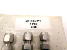 Load image into Gallery viewer, Parker 4M1SC4-316 Stainless Steel SAE Male Straight 1/4&quot; Connector LOT OF 3 - Advance Operations
