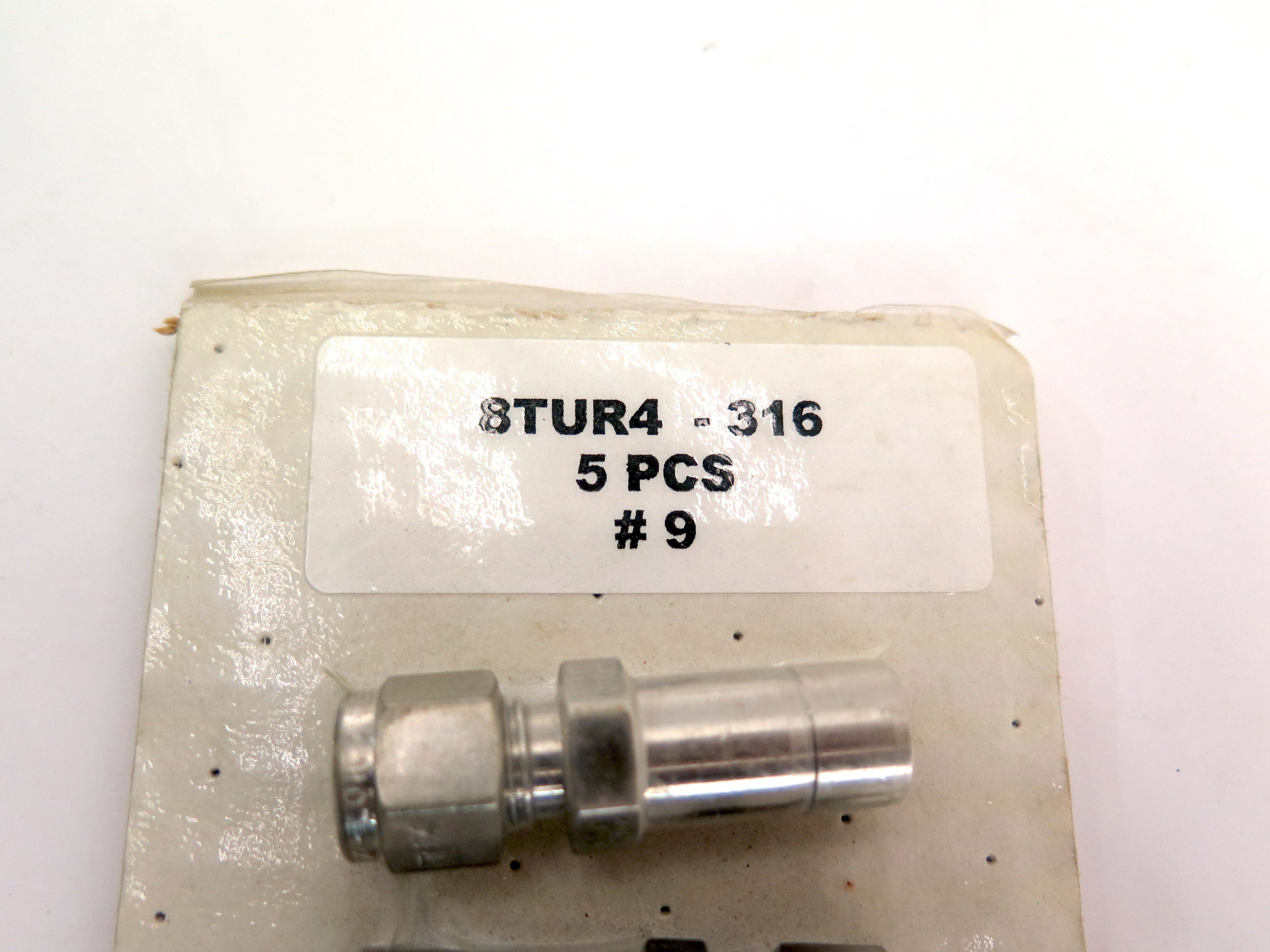 Parker 8TUR4-316 1/2 x 1/4" A-LOK X Tube Stainless Reducer LOT OF 5 - Advance Operations
