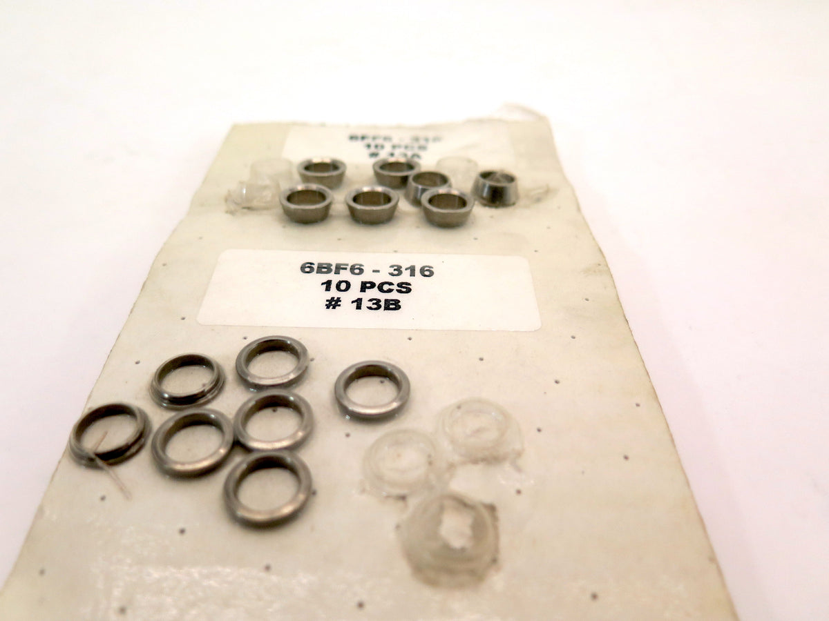Parker 6FF6-316 6BF6-316 Stainless Steel Front Ferrule Kit 7 PCS - Advance Operations