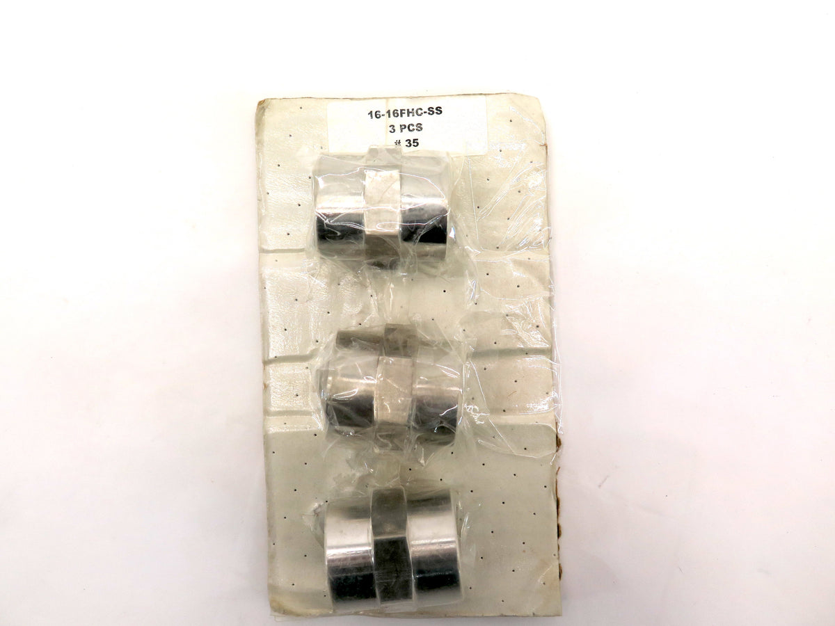 Parker 16-16FHC-SS 1" Female Hex Coupling LOT OF 3 - Advance Operations