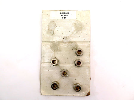 Parker 6NU6-316 Double Ferrule Nut 6pcs - Advance Operations