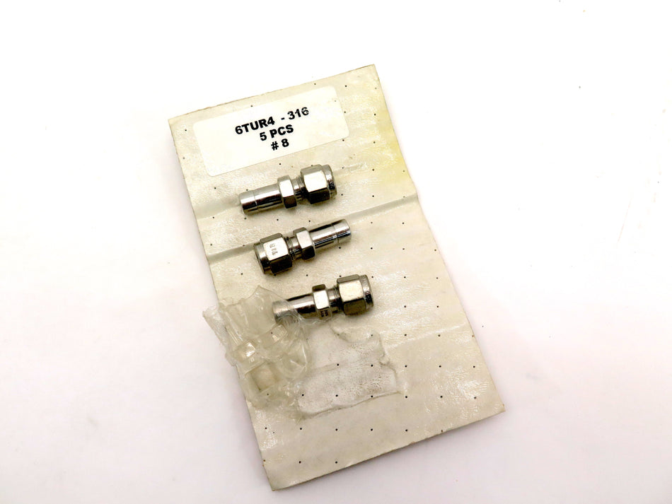 Parker 6TUR4-316 1/4 x 3/8 Reducer Tube 316 Stainless LOT OF 3 - Advance Operations