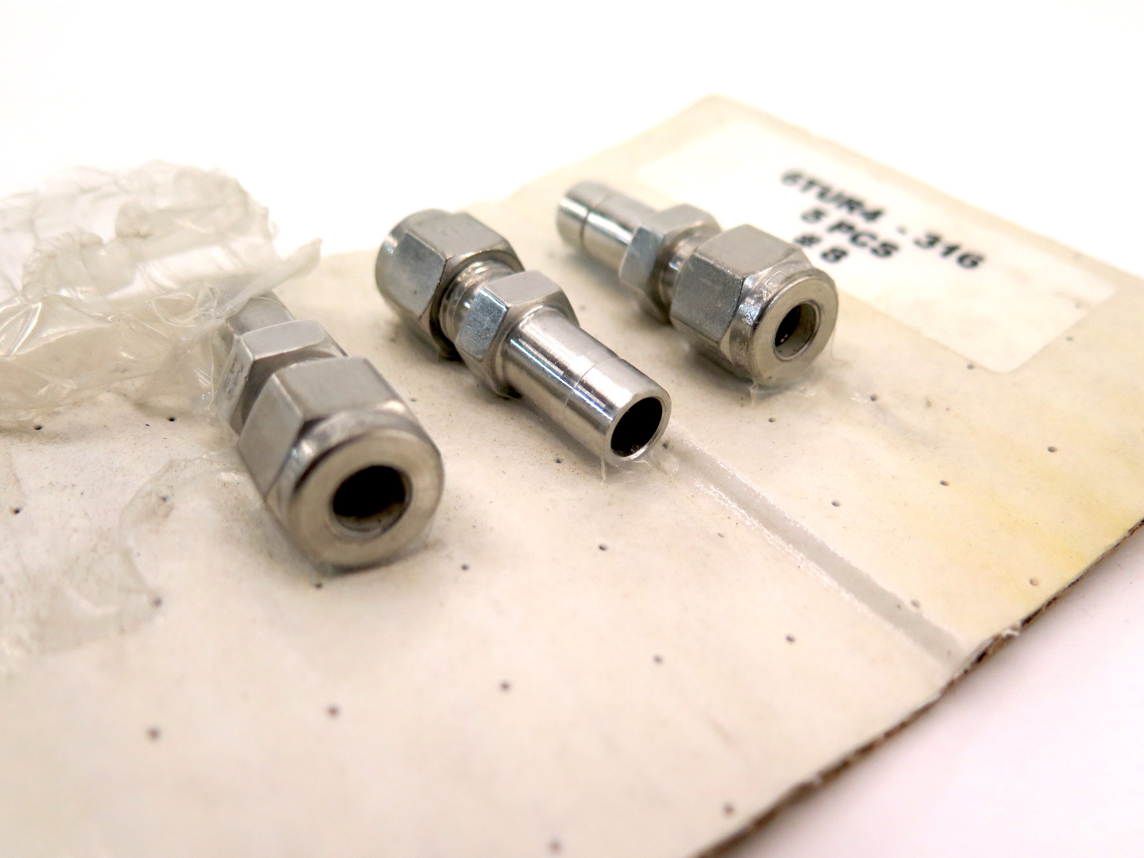 Parker 6TUR4-316 1/4 x 3/8 Reducer Tube 316 Stainless LOT OF 3 - Advance Operations