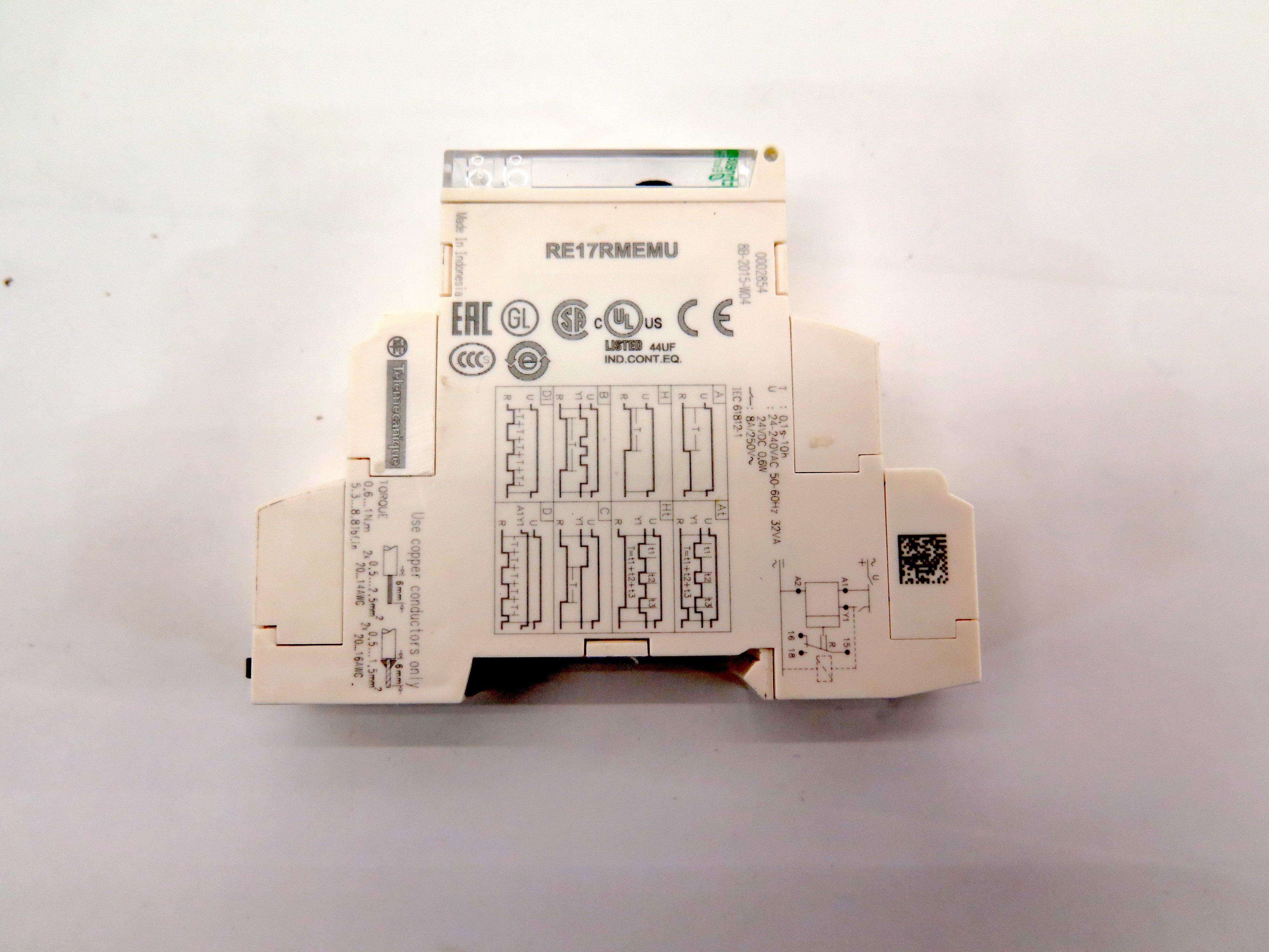 Schneider / Telemecanique RE17RMMEMU Multi Function Timer Relay 0.1s-10H - Advance Operations