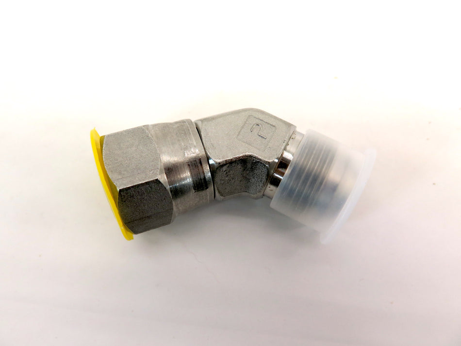 Parker 4 V6X-SS Triple-Lok - 45° Swivel Nut Elbow 37° Flare / 37° Swivel 3/4" - Advance Operations