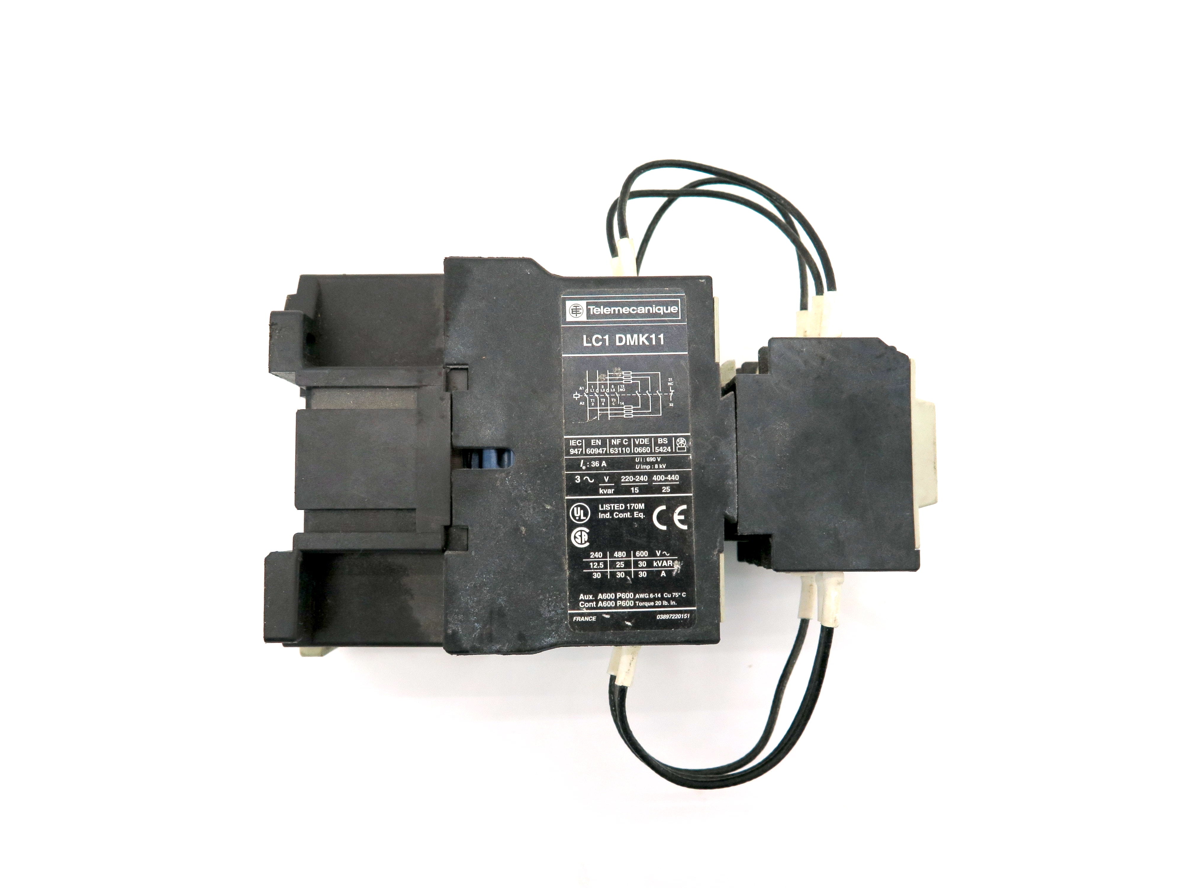 Telemecanique LC1 DMK11 3-Poles 30A 600V 120V Coil - Advance Operations