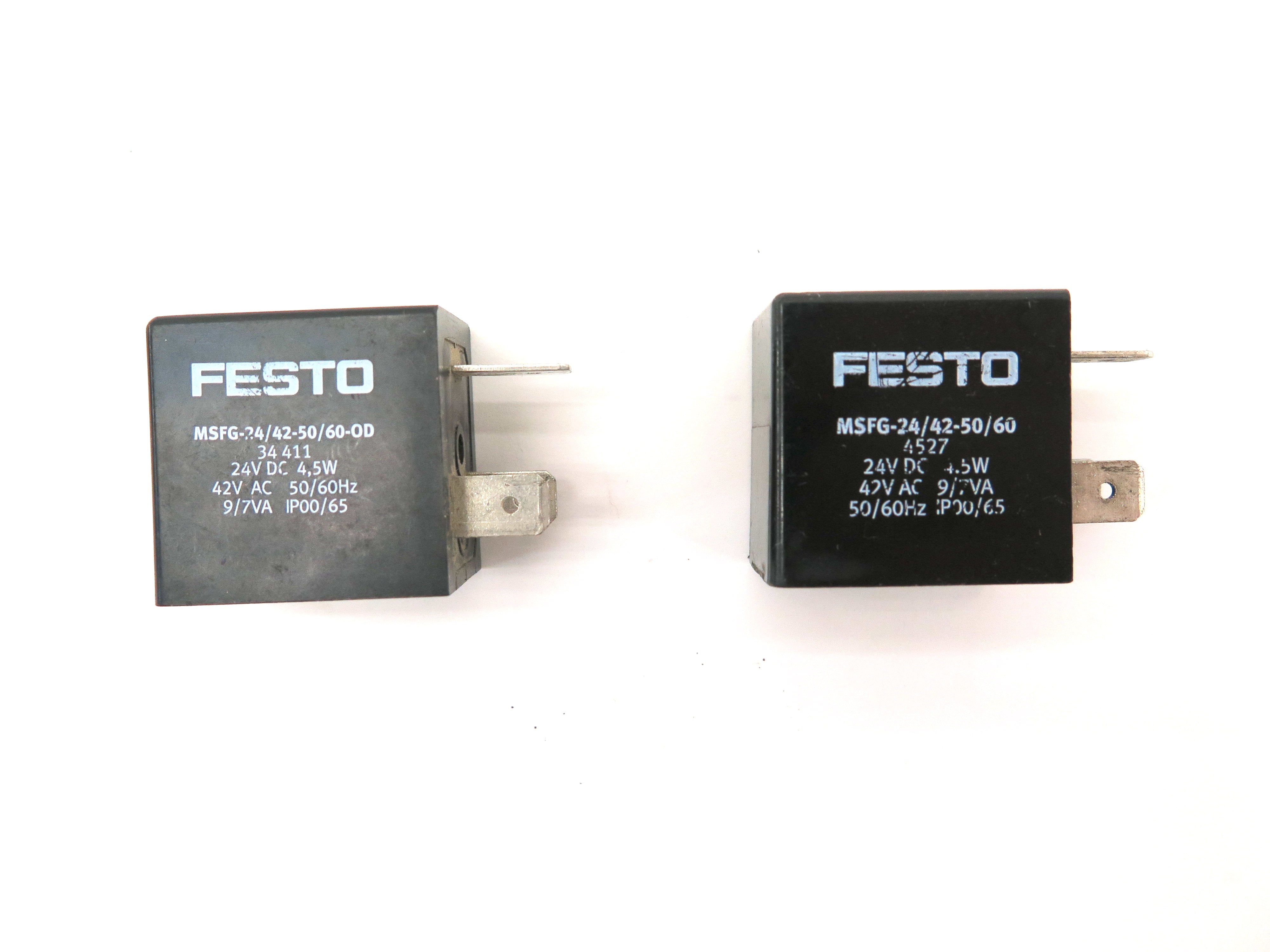 FESTO MSFG-24/42-50/60-OD SOLENOID COIL 24VDC * USED * - Advance Operations