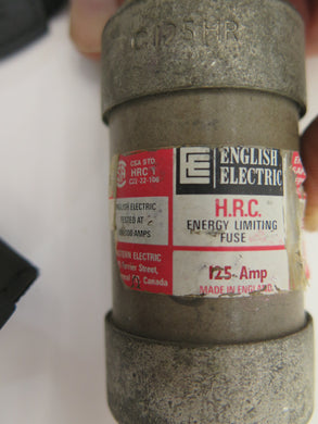 English Electric H.R.C. Energy Limiting Fuse, C125HR, 125A, 600VAC - Advance Operations