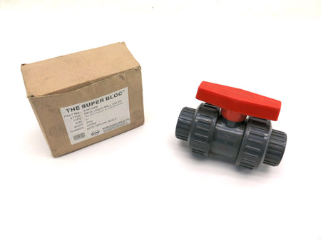 Hytek 31913009 The Super Bloc True Union Ball Valve 1" PVC No Threaded End - Advance Operations
